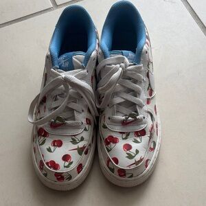 Nike Cherry Print Sneakers - White and Blue